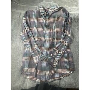 McGregor Classic Mens XL Plaid Button Down Long Sleeve Shirt Cotton